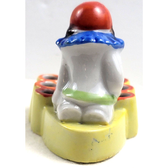 Vintage Ashtray Cigarette Holder Clown Made in Japan Ceramic Luster Bright 1950s - Picture 6 of 13